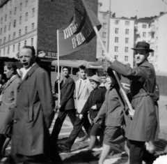 1960, Ungvári György, banner, march, Fortepan #159163