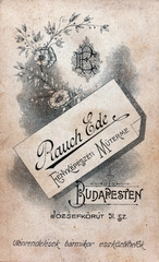 1905, Ungvári György, műterem, fényképész, hátlap, Fortepan #159183