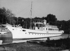 Hungary,Lake Balaton, Siófok, a Kelén motoros személyhajó a kikötőben., 1963, Erdős Ferenc, Fortepan #159205