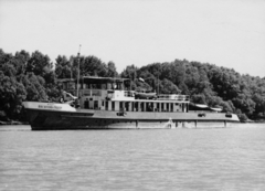 Bulgaria, a Balatonfüred vontatóhajó a Dunán., 1963, Erdős Ferenc, ship, river, water, Fortepan #159238