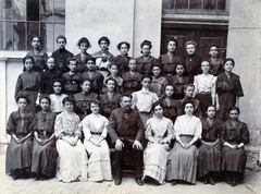 1908, Ungvári György, class photo, girls' class, Fortepan #159249