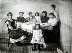 1908, Ungvári György, women, table, Fortepan #159257