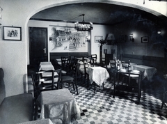 Hungary, Budapest II., Pasaréti út 12., Sport eszpresszó., 1940, Lugosi Szilvia, restaurant, Budapest, Fortepan #159299