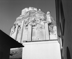 Magyarország, Esztergom, a vár a Balassa Bálint Múzeum udvaráról fotózva., 1972, Urbán Tamás, kastély, múzeum, Fortepan #15936