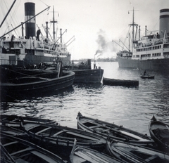 1940, Lugosi Szilvia, boat, port, steamboat, Fortepan #159548