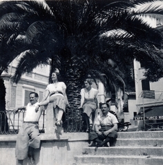 Italy, Genoa, 1940, Lugosi Szilvia, palm tree, Fortepan #159549