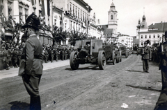 Romania,Transylvania, Cluj-Napoca, Fő tér a magyar csapatok bevonulása idején. A felvétel 1940. szeptember 15-én a kormányzói fogadó ünnepségen készült., 1940, Hegedűs Anikó, Fortepan #159820