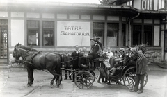 Szlovákia, Magas-Tátra, Ótátrafüred, Tátra-szanatórium., 1925, Breuer Pál, lovaskocsi, Fortepan #159880