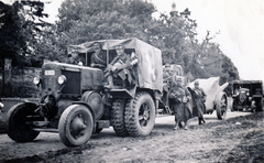 1940, Kakuk László, tow truck, soldier, cannon, Fortepan #160289