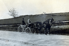 Magyarország, Sopron, Balf (ekkor önálló, ma a város része)., 1930, Boda Balázs, lovaskocsi, Fortepan #160364