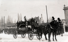 Magyarország, Sopron, Baross út, Déli pályaudvar., 1931, Boda Balázs, lószerszám, gyászhintó, Fortepan #160747