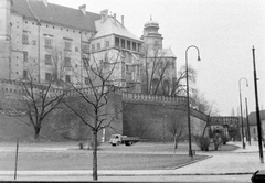 Poland, Kraków, Királyi Palota (Wawel)., 1958, Szent-tamási Mihály, monument, castle wall, Fortepan #16093