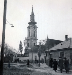 Magyarország, Ráckeve, Ady Endre utca, szemben a Nagyboldogasszony Szerb Ortodox templom., 1936, Zsembery Bendegúz, Fortepan #160932