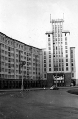 Németország, Berlin, Kelet-Berlin, Strausberger Platz., 1959, Márk Iván, NDK, magasház, Fortepan #161413