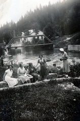 Szlovénia, Blejska Dobrava, Vintgar-szurdok, a Radovna folyó a Šum-vízesés közelében., 1933, Korda Judit, Fortepan #161808