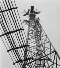 Magyarország, Budapest II., Hármashatárhegy, antennatorony., 1971, MHSZ, antenna, Budapest, Fortepan #16195