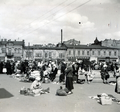 Ukrajna, Kijev, Galíciai tér / Halicka ploscsa (ekkor 1905-ös felkelés tere), piac., 1942, Kiss Endre, Fortepan #161993