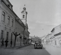 Magyarország, Esztergom, Bottyán János utca., 1954, Kotnyek Antal, EMW-márka, automobil, EMW 340, rendszám, vörös csillag, Fortepan #16253