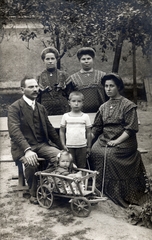 1918, Gara Andor, family, handbarrow, Fortepan #162647