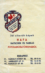 1941, Gara Andor, hátlap, Fortepan #162745