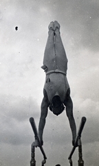 1933, Lichtmann Tibor, feat, exercise, sport jersey, handstand, parallel bars, Fortepan #162808