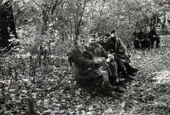 1940, Lichtmann Tibor, soldier, bench, labor service, Fortepan #162842