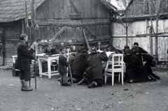 Romania,Transylvania, Vișeu de Sus, a kórház udvara, ortodox keresztény temetés., 1940, Szántó István dr., funeral, Fortepan #162908