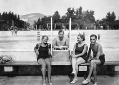 Magyarország, Margitsziget, Budapest, Palatinus Strandfürdő., 1937, Fortepan, könyökölni, Fortepan #16291