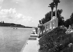 Magyarország, Balatonföldvár, kikötő, híd a Galamb szigetre., 1936, Fortepan, Balaton, Fortepan #16296