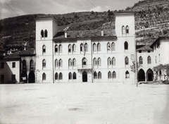 Olaszország, Arsiè, Piazza San Marco, Városháza (Municipio di Arsiè)., 1918, Wittner Lucia, Fortepan #163602