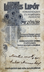 1910, Makovecz Virág, fényképész, hátlap, Fortepan #163761