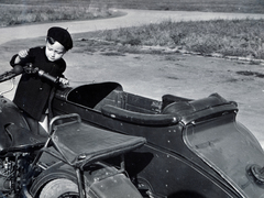 1938, Fadgyas Bence, motorcycle with sidecar, Fortepan #163921