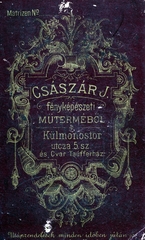 1900, Artkraft, hátlap, fényképész, műterem, Fortepan #164040