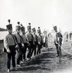 Hollandia, Vogelenzang, 5. Nemzetközi Cserkész Világtalálkozó (Jamboree). Magyar huszárok bemutatója., 1937, Baráth Géza, huszár, Fortepan #164394