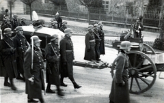 Magyarország, Mosonmagyaróvár, Magyaróvár (ekkor önálló, ma a város része), Fő utca, Habsburg–Tescheni Frigyes főherceg temetése 1937. január 5-én., 1937, Baráth Géza, Fortepan #164447