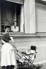 Hungary, Kaposvár, 1938, Pál Gergely, baby carriage, Fortepan #164491