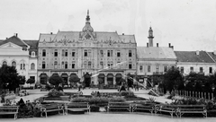 Romania,Transylvania, Satu Mare, Deák tér (Piata Libertatii), Pannónia (később Dacia) hotel., 1940, Bartha Emese, Fortepan #164520