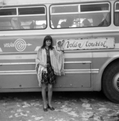 1974, Kahán Katalin, bus, Ikarus-brand, Volán organisation, dress, Fortepan #164588