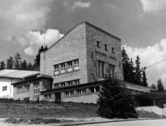 Szlovákia, Magas-Tátra, Tátralomnic, a Tátralomnic - Kőpataki tó közötti lanovka alsó végállomása., 1959, Faragó László, Csehszlovákia, modern építészet, Fortepan #164656