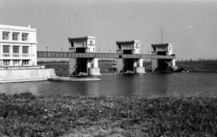 Hungary, Tiszalök, Vízerőmű., 1955, Handa család, power station, Fortepan #165184