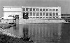 Hungary, Tiszalök, Vízerőmű., 1955, Handa család, power station, Fortepan #165186