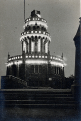 Hungary, Budapest XII., Jánoshegy, Erzsébet kilátó., 1930, Olbert Mariann, lookout, floodlighting, Budapest, Fortepan #165502