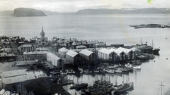 Norvégia, Hammerfest, kikötő., 1928, Cselényiné Szántó Erzsébet, tenger, kikötő, Fortepan #165556