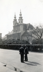 Magyarország, Sopron, Széchenyi tér, szemben a Domonkos templom., 1935, Rostóczky Alfonz, Fortepan #165601