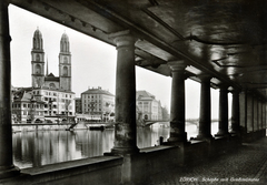 Svájc, Zürich, Grossmünster (Nagykatedrális)., 1931, Bősze Ádám, Fortepan #170028