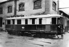 Hungary, Budapest VIII., Kőbányai út 31., a Ganz gyár területe, a Ferrocarriles Vascongados (Baszk Vasutak) részére készült Ganz elektromos motorkocsi., 1921, Villányi György, Budapest, Fortepan #170315