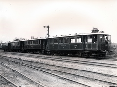 1908, Villányi György, rail signal, coach, train station, semaphor, , Fortepan #170321