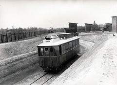 Magyarország, Budapest VIII., Könyves Kálmán körút, a Ganz gyár próbapályája a mai Villám utca - Bíró Lajos utca - Könyves Kálmán körút - Vajda Péter utca határolta területen., 1908, Villányi György, Budapest, motorkocsi, Fortepan #170323