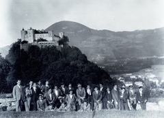 Ausztria, Salzburg, jobbra fent Hohensalzburg vára., 1931, Privát Fotó és Film Archívum-Höfler Tibor gyűjtemény, csoportkép, vár, Fortepan #170366