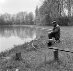 Magyarország, Gyömrő, Tófürdő, ekkor egyik része horgásztó., 1972, Péterffy István, horgászat, Fortepan #170661